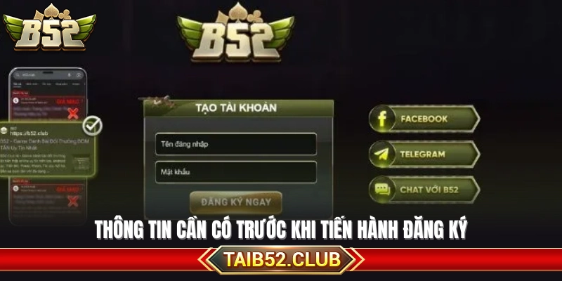 Những dữ liệu cần chuẩn bị trước khi tạo tài khoản