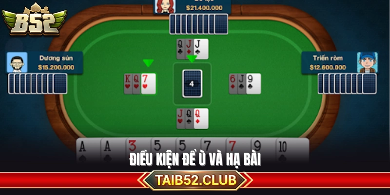 Quy định cần đạt để được ù và hạ bài
